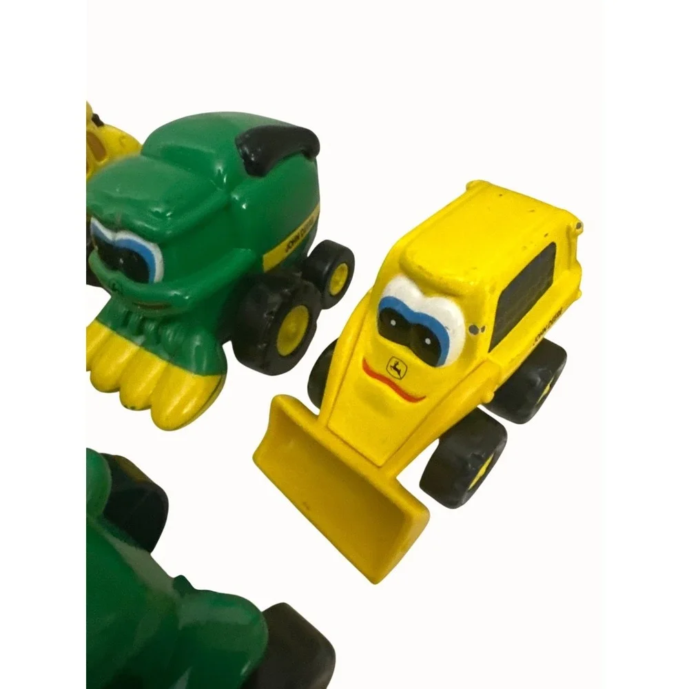 John‎ Deere Kids Toy Tractor Set Of 6 With Eyes Ertl diecast chunky